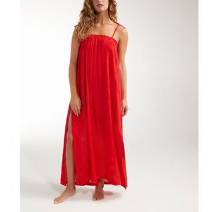 Hermoza Susanna Cinched Red Maxi Dress
